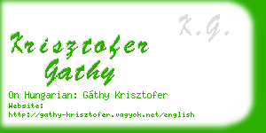 krisztofer gathy business card
