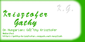 krisztofer gathy business card